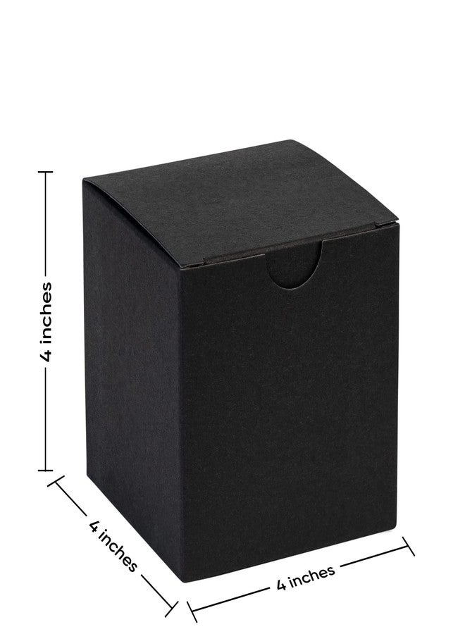 Hammont Cube Black Gift Tuck Top Boxes (18 Pack) | 4x4x4” Small Paper Boxes | for Party Favors, Cupcakes, Weddings, Birthday & Christmas - Image 3